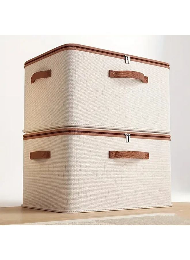 Foldable Portable Storage Box XL With Handle Multi Compartment Organizer For Bedding Clothes - Image 3